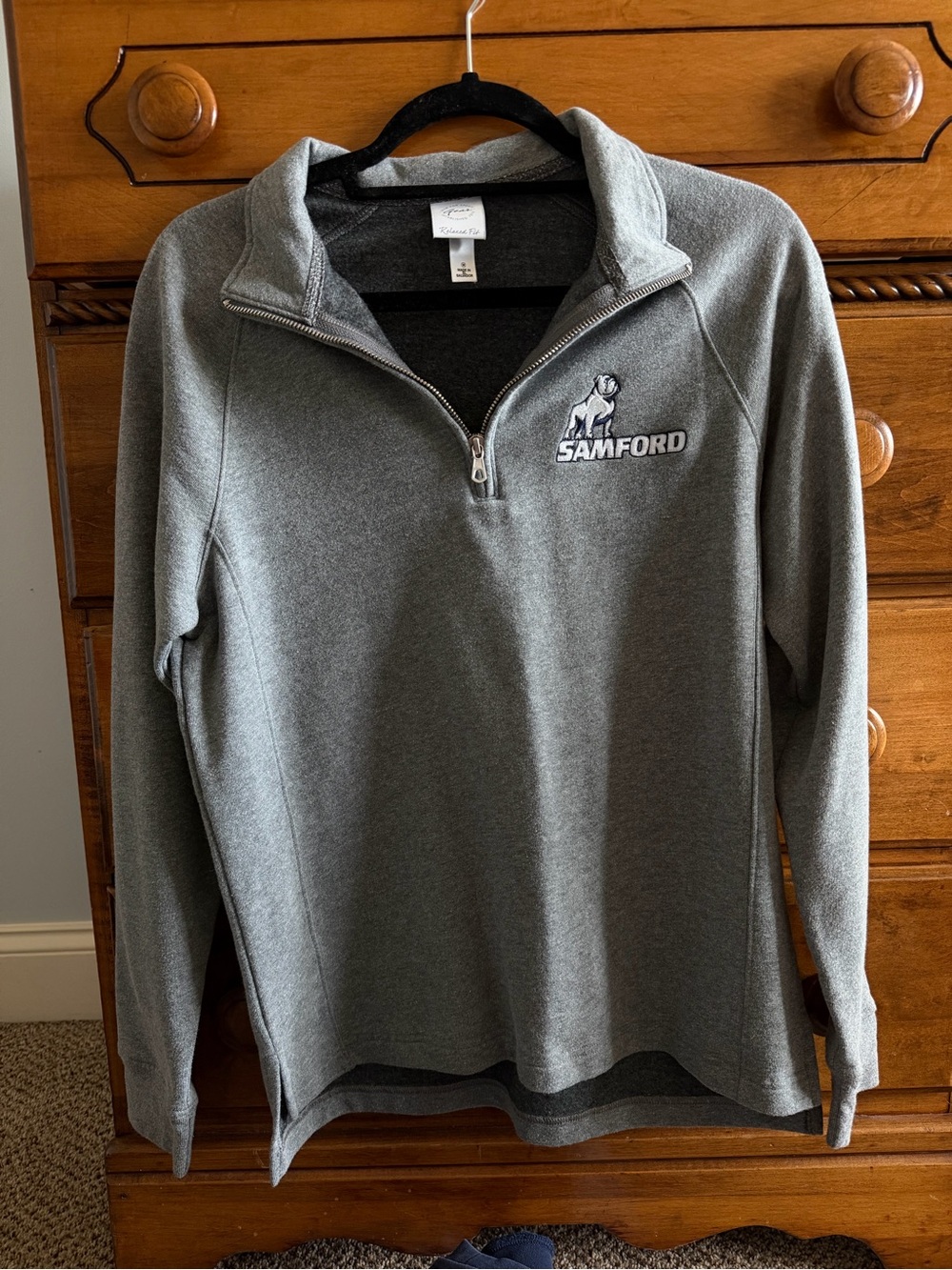 Gray Quarter-Zip Men's Sweater